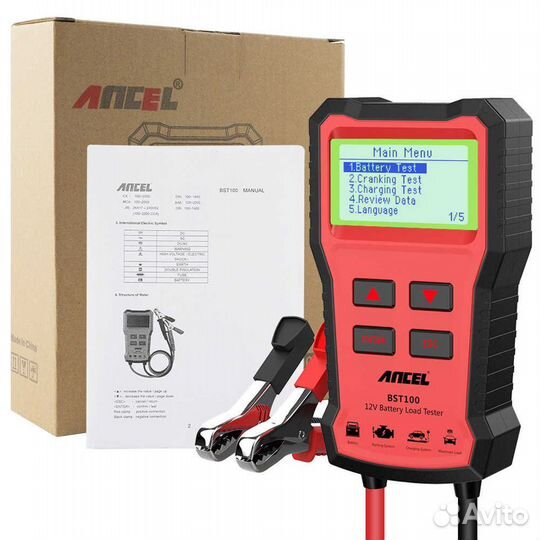 Тестер аккумуляторов ancel BST100 BT-360