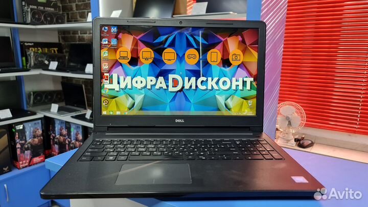 Ноутбук для работы Dell Celeron 4gb SSD 128gb