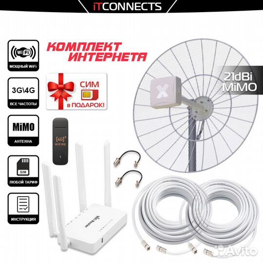 Комплект Интернета для Дома с Vika21 и Сим Карта