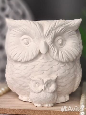 Декоративное кашпо статуэтка Сова подарки сувениры