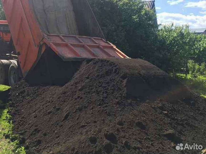 Чернозем, навоз, перегной, торф с доставкой