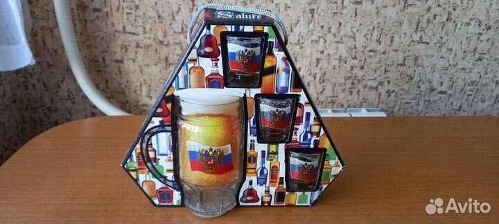 Пивная кружка + стопки. Подарочный набор