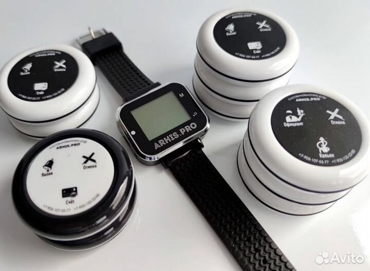 Кнопка вызова персонала, официанта, часы-пейджер