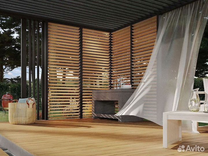 Деревянные поворотные жалюзи