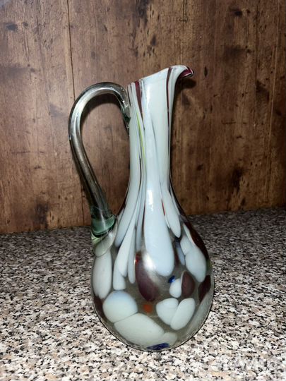 Кувшин из цветного стекла,ссср