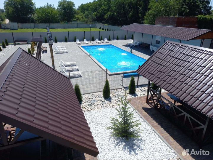 База отдыха, тёплые бассейны