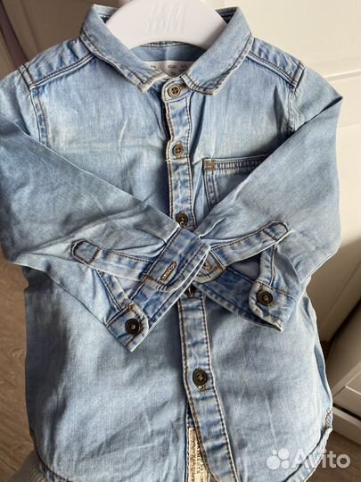 Джинсовая рубашка zara