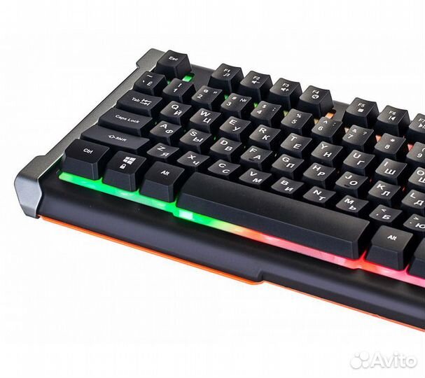 Клавиатура Оклик 710G Black Death, черный/серый