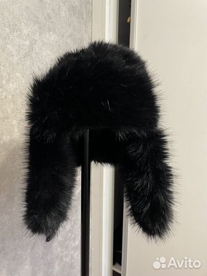 Шапка ушанка черная