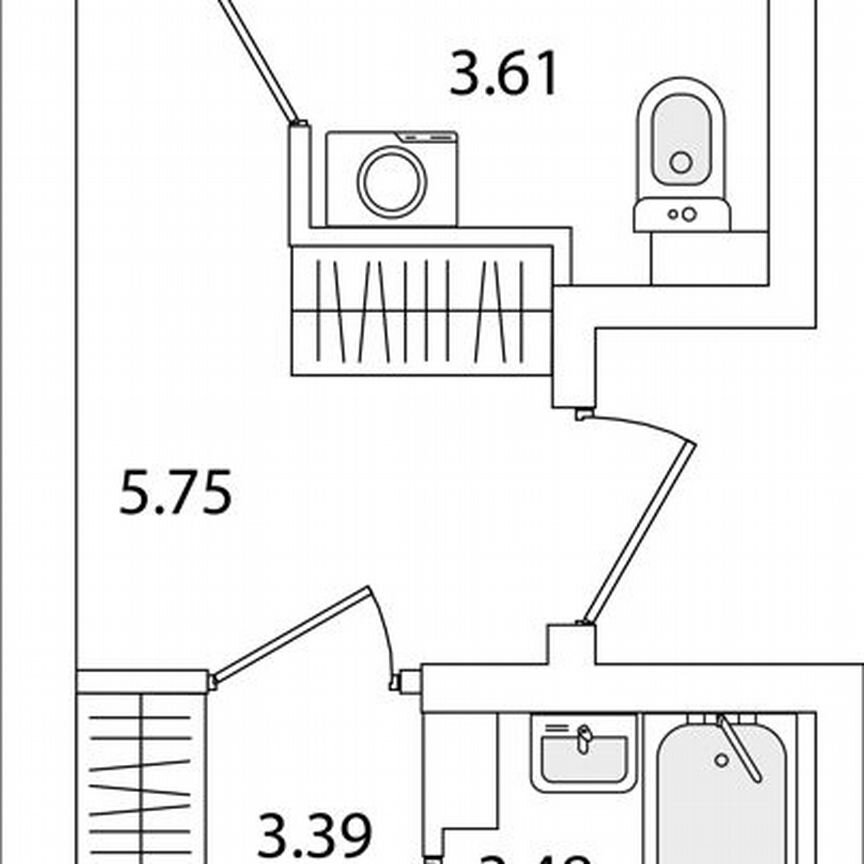 1-к. квартира, 39 м², 2/9 эт.