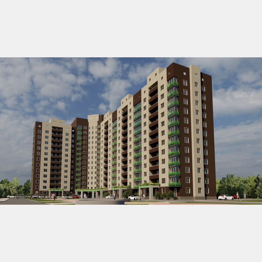 3-к. квартира, 127,3 м², 2/14 эт.