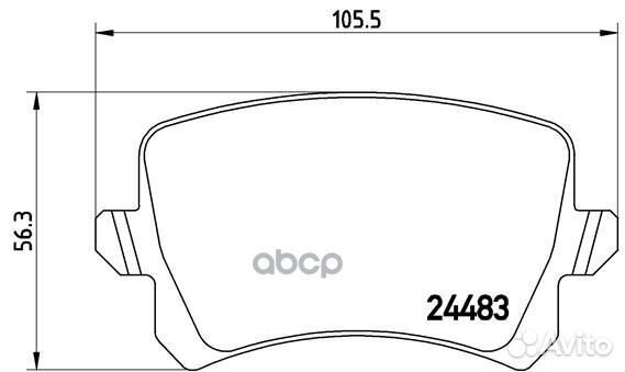 Колодки тормозные VW passat/tiguan 05- задн. Xt