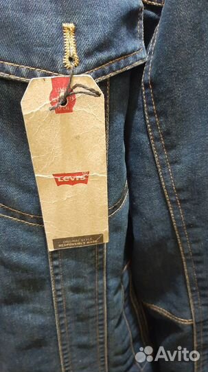 Джинсовая куртка мужская levis шерпа размеры 56 58