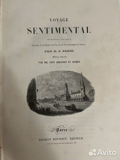 Старая книга Voyage Sentimental