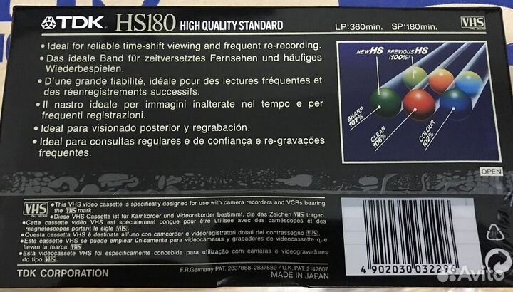 Видеокассеты TDK HS180