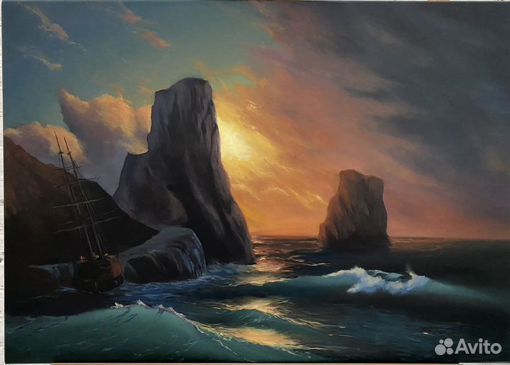 Картина маслом море айвозовского
