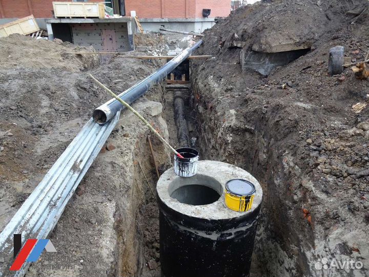 Канализация водопровод в частный дом под ключ. гнб