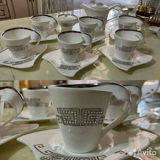 Чашка с блюдцем новая