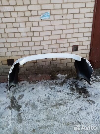 Задний бампер kia rio 3 белый 2014