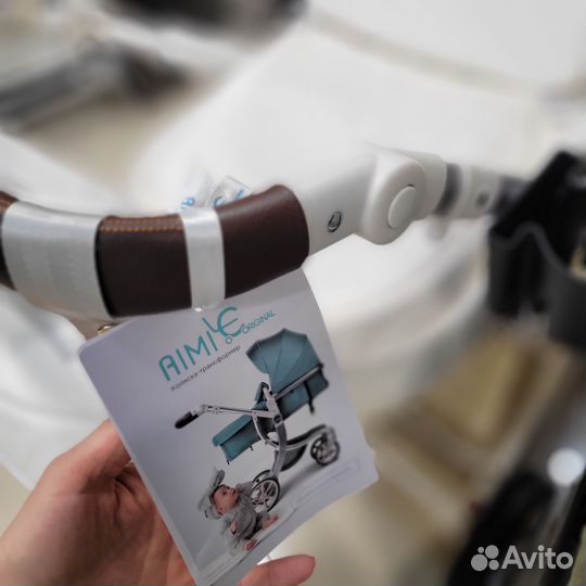 Коляска 3 в 1 экокожа с тёплым конвертом