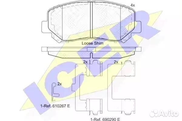 Колодки торм. дисковые