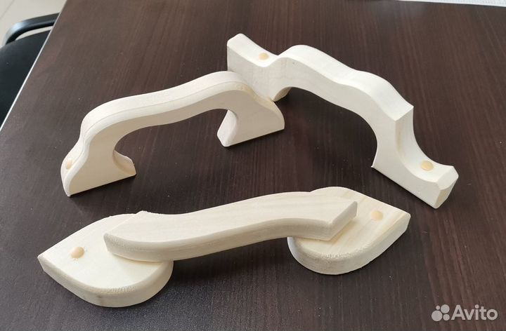 Деревянная ручка дверная, липа