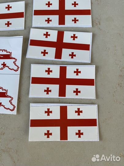 Наклейки на авто флаг Грузии