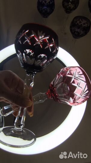 Винтажные хрустальные бокалы Annahutte, Германия