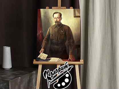 Портрет Дзержинского на холсте 40х50см