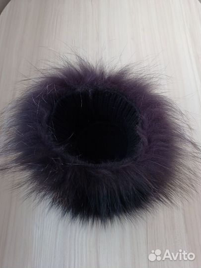 Шапка меховая женская чернобурка