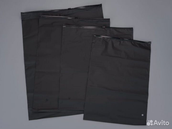 Пакет зип лок матовый черный 30х40 110 мкм