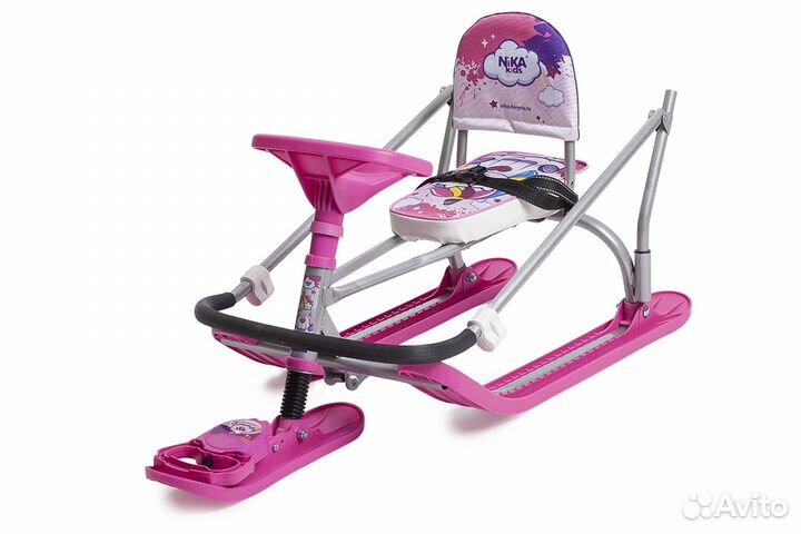 Снегокат, Nika - Twiny (TW2-M) со спинкой и толкат