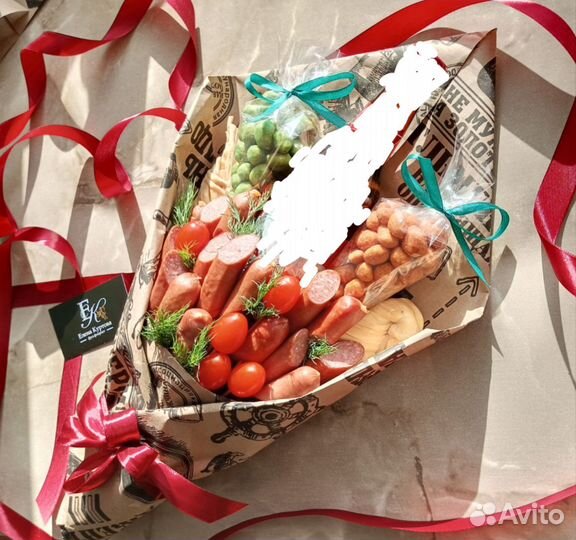 Букеты из рака и мясные букеты