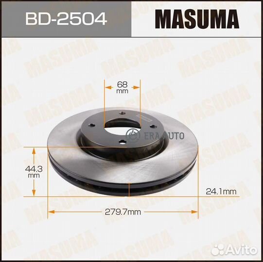Masuma BD-2504 Диск торм. пер. вент.280x24 5 отв