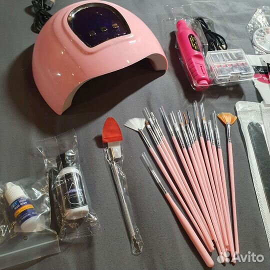 Большой набор для маникюра, наращивания и дизайна