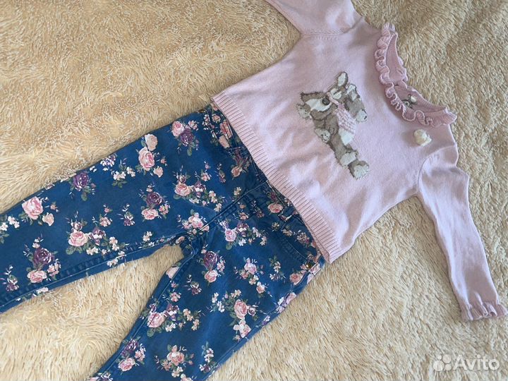 Кофта кашемир и брючки 1-1,5 года