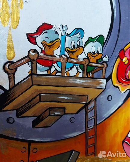 Картина акрилом на холсте Скрудж Макдак