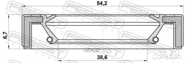 Сальник привода 38.6X54.2X6.7 95GAY-40540707L