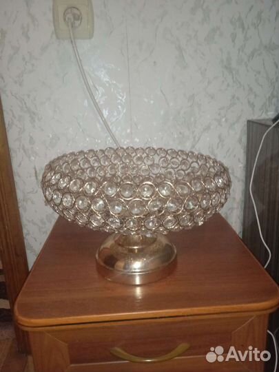 Ваза для фруктов на ножке хрусталь