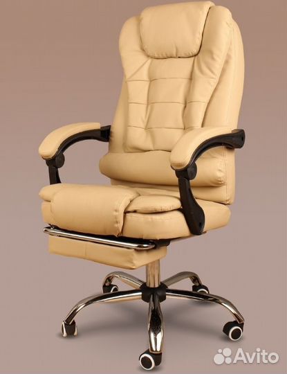 Кожанное кресло с виброподушкой