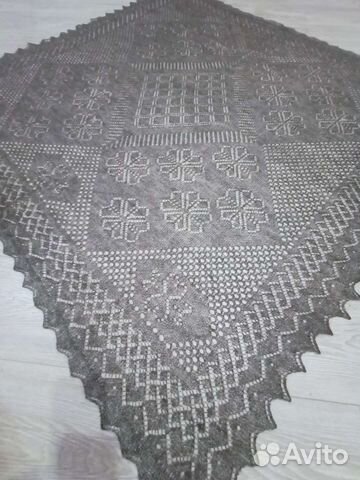 Шаль пуховая ручная работа