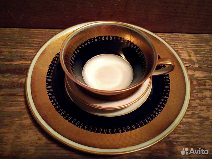 Набор чайная чашка блюдце тарелка Weimar Германия