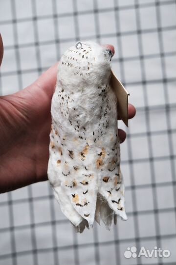 Ватная елочная игрушка сова Букля Гарри Поттер