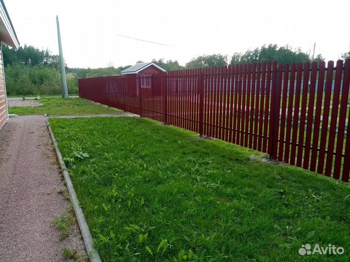 Забор из деревянного Штакетника