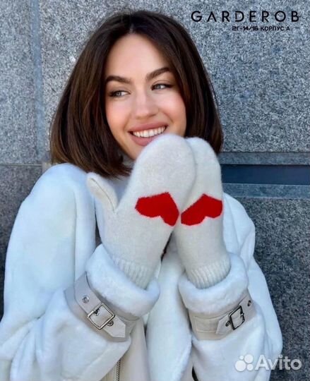 Варежки с сердцем