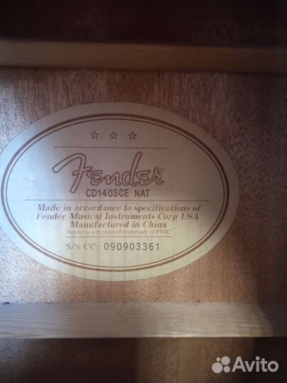 Акустическая гитара Fender CD-140SCE NAT