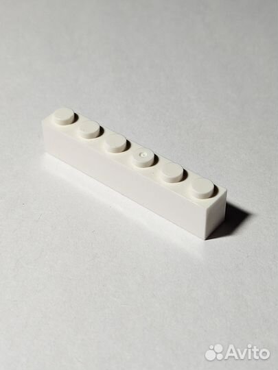 Пластиковый кирпичик совместимый с Lego / Белый