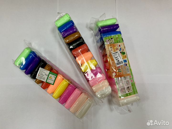Воздушный пластилин 12 цветов в ассортименте