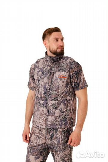 Терможилет king hunter warm light camo/grey