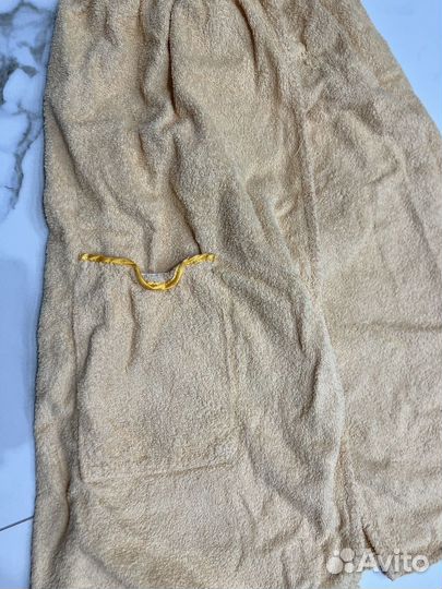 Банный набор Полотенце-халат + шапочка